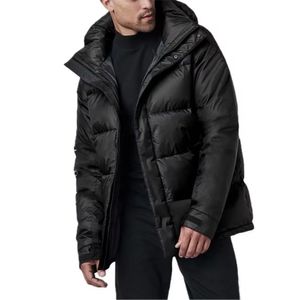 Toppmens gåsjacka kvinnor ner huva varma parka män närmar sig jacka bokstäver parka päls vindbrytare vinter mode för manliga par designer kappa