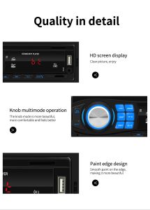 Hikity 1Din Auto Radios Automotorio Bluetooth Autoradio Mp3 Player Digital Audio FM Music Remote Control Remote Control