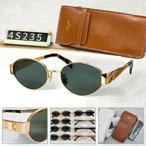 Designer -Sonnenbrille für Frauen Triompe 4S235 CEL SUNGLASSE GLASE wie Lisa Street Foto Oval Metallrahmen Herrenbrillen UV400 Eyewear des Lunettes de Soleil