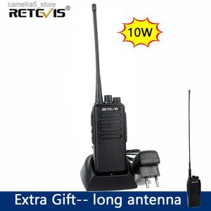 Toy walkie talkies 10w potente walkie talkie a lungo raggio 10 km recevis rt1 vhf o UHF High Class Class Radio Walkie-Talkie per la caccia al lavoro Q240527