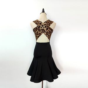 Vestido de dança latina para mulheres para mulheres verdes de leopardo roxo vedos de leopardo roxo de salão de baile de salão de salão de salão de salão samba n1075 306x