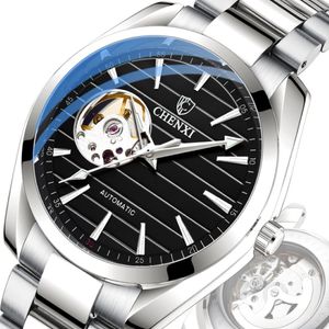 Luxury Automatic Mechanical Movement Luminous Mens Watch 40MM Diameter Tourbillon Skeleton Watches Stainless Steel Bracelet Resistant S 288N