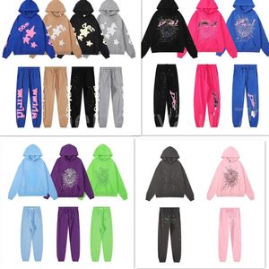 spindelhoodies unga thug män kvinnor hoodie högkvalitativ skumtryck spindel web grafisk rosa tröjor y2k pullovers s-2xl designer hoody tracksuit