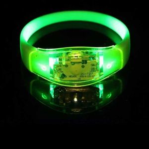 Led Rave Toy Voice controlled LED luminous wristband sparkling bracelet night disco light party bar birthday gift new year d240527
