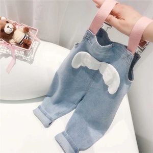 Компания в комбинезоне Rompers Lunoakvo Baby Girl Jumpsuit Blue Denim детская одежда детская одежда с кружевными комбинезонами штаны Wx5.26