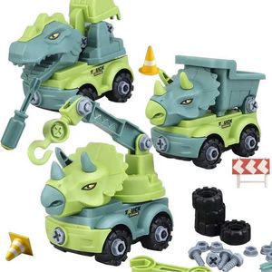 DIECAST Model samochodów Diecast Model samochodów Transport Pojazdy Koparki dinozaury budowlane Zabawki Odłączane i samodzielne ładowanie dla dzieci ręcznie