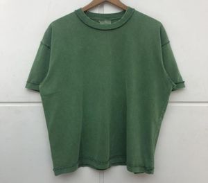 Качественная хорошая вымытая тяжелая тканевая футболка для мужчин женщины летний стиль пустые сплошные топы Tee8346794