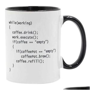Mugs Coffeeaddadd Program For Programmers Coffee Mug Ceramic Cup Color Handle Colour Christmas Year Gift R230713 Drop Delivery Home Dh2V7