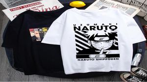 Модная японская аниме-футболка мужчина саске смешная мультипликационная футболка повседневная крутая уличная одежда