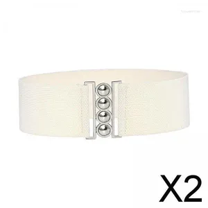 Belts 2xWide Elastic Belt Stretch Cinch Waistband For Women Ladies