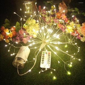 Party -Dekoration 180 LED Hanging Firework Fairy String Light Weihnachtsdekor Weihnachtsfest abgelegene Wasserdichte im Freien 3