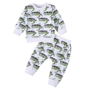 新生児の長袖 +パンツ + 2pcs/setジャンプスーツプレイスーツ服の服ベイビーボーイ服l2405
