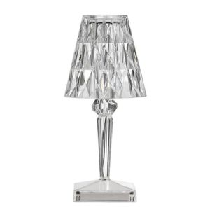 Design italiano acrilico kartell batteria lampada da tavolo ricarica la luce notturna a led touch usb lampade a fiori brillanti decorazioni per hotel 207k 207k