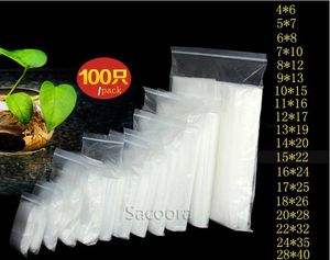 Caixas de armazenamento BINS 100 sacolas de plástico com zíper reutilizáveis sacos transparentes sacos de sapatos sacos de armazenamento de vácuo 0,12 mm de espessura sacos de plástico S2452702