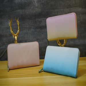 2021 Portafoglio con la borsetta del portafoglio Rainbow Designer Womens Chiave zippato Porta della scheda mone