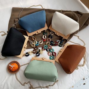 Bolsas de moda diárias de bolsas de ombro da fêmea fêmea fêmea designer de moda luxuosa Lady Wooden Handel