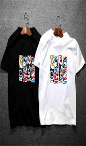 MotingChao Tshirt Men039s Short Chine Style New New Guochao Peking Opera Mask White Cround Neck Cotton Lose Pare039S B5027423