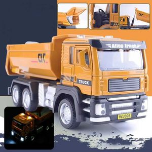 Modelo Diecast Cars Engenharia Veículo Toy Portátil Capacidade de tração portátil 1 Modelo de escavadea de escavadeira de guindaste com guindastes em escala com luzes infantis S5452700