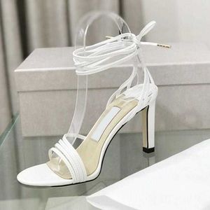 Designer Sandals Women High Heels Calfskin Leather Sexy Lady Wedding Party Shoes