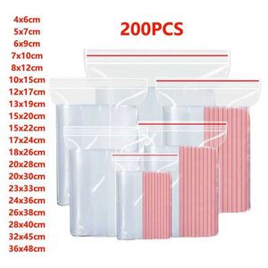 Caixas de armazenamento BINS SACO DE PLÁSTICO DE ZIPPER SPOLIMENTO SACO DE VACO TRANSPARENTE SACO TRANSPARENTE SACO DE PLÁSTICA SACO S2452702