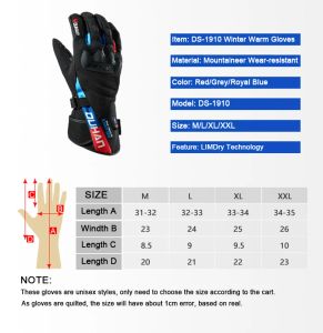 IRON JIA'S Skiing Motorcycle Heated Gloves Warm Battery Powered Thermal Waterproof Heating Winter Touch Screen Guantes Para Moto