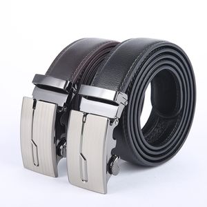 Leather Belt Men Black Brown Strap Male Metal Belt Automatic Buckle High Quality Business Male Men's Belts Ceinture Homme 259h