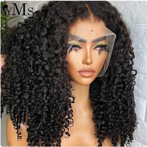 YMS Wave Human Hair Wig Free Part Malaysian Human Hair Full Lace Wig Bleached Knot Lace Front Wigs