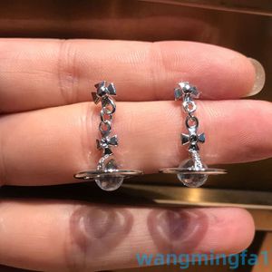 2024 Designer Luxury Xitai Queenjewellery 20 Saturnring Trendy Transparent Crystal Drop Pendant UFO örhängen