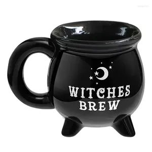 Tazze Creative Boiler Creative tazza in porcellana Cauldron Ceramica Caffette Milk Water Halloween Ghost Festival Gift Cup