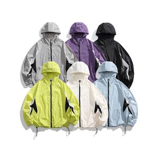 Summer Outdoor Quick Dry Thin Jacket Men Hooded Windbreaker Coats
