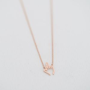 Fashionable finger pendant necklaces Uncivilized gestures middle finger pendant necklaces Originality style necklaces first gift for wo 235T