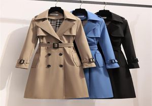 Fashion Spring Winter Trench Coats England Women Windbreaker Loose Long Elegant Belt Jackets Double Breasted Casual Coat Female Si1159604