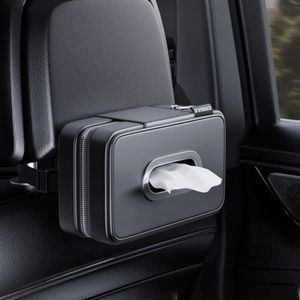 Back Car Tissue Box Cover Armrest Box Towel Tissue Storage Case Sun Visor Chair Hanging Type Car Tissue Box Case Car Accessories 240520