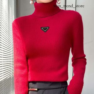 Parda Sweter luksus designerski okrągły szyi swetry jesienne zima moda moda z długim rękawem