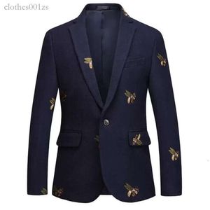 Blazer da uomo in forma di blazer per le api da uomo Blazer Wedding Blazer Tweed Wool per uomo Giacca da abito elegante B79E