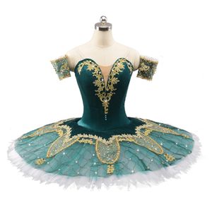 YAGP Ballet Stage Custume Professional Tutu Turquoise Blue Competiton Women Pancake Tutu Ballerina Costume Dress for Adult 275J