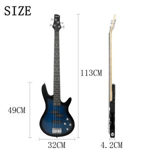 irin 24フレットベースギター4弦メープルネックエレクトリックベースギターとバッグアンプチューナーストラップクロスギターパーツアクセサリー