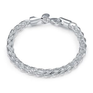 Torsional Bracelet sterling silver plated bracelet ; New arrival fashion men and women 925 silver bracelet SPB070 216v