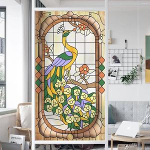 Adesivos de janela 3d realista vintage de madeira adesiva de porta de parede decoração de casa removível pôster de PVC no design para apartamento sala de estar