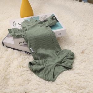 Hundkläder Bomull Pyjamas Pet Puppy kläder för små hundar kattunge jumpsuit t-shirt katt chihuahua poodle stickade tröja tillbehör