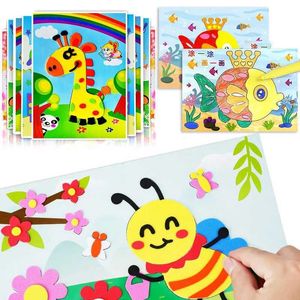 3D Puzzles Sorting Nesting Stacking toys 5-20Pcs New 3D EVA foam Sticker Puzzle Game DIY Cartoon Animal Learning Education Toy Childrens Multi mode Style WX5.26
