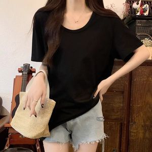 Plus Size Round Neck Short-sleeved Women's T-shirt Tops 2TZY