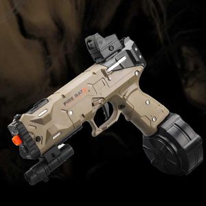 Gun Toys منتجات جديدة 7.4 فولت عالي السرعة نار رات راتيل لعبة البندقية مع سدادة برتقالية ومجلة مزدوجة لمجلة Paren T240529 في الهواء الطلق التفاعلية في الهواء الطلق