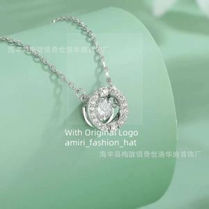Swarovski 목걸이 디자이너 Swar Jewelry Shijia Dance의 심장 목걸이 수정 요소 Swan Spirit Necklace High Edition Luxury Women Gift 27b
