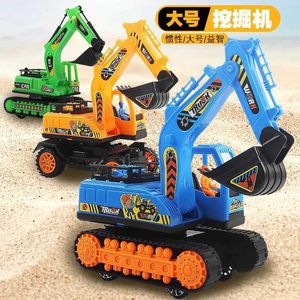 Diecast Model Cars Childrens Gift Toy Car Large Engineering Vehicle Inertia Excavator Car Excavator Toy Hooking Machine Childrens Outdoor Toys S2452722