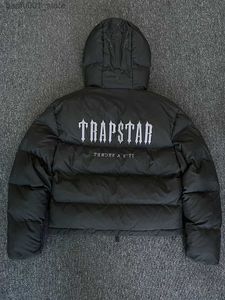 Erkekler Down Parkas Trapstar Londra Kod Çizeli Kapşonlu Kilpler 2.0 ET İşlemeli Termal Hoodie Erkek Kış Palto Üstleri Ceket Q240527