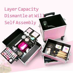 Make Up Case Hairdressing Vanity Beauty Box Cosmetic Boxley Large C0116 254D