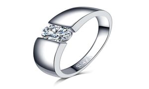 Real 925 Sterling Silber Hochzeit Diamant Moissanit Ringe für Frauen Männer Silber Engagement Love Juwely Whole Size6 7 8 9 10 11265e1524685