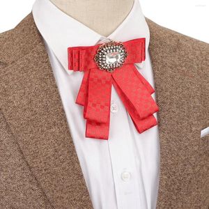 Laço amarra grande elegante vintage retro lajes pescoço gravata fita shrinestone Cravat Gifts For Men Wedding Formal Dress Cirches Acessórios