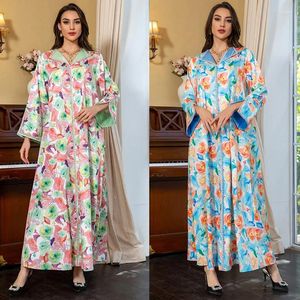 Ethnic Clothing European Muslim Fashion Printed Dress Middle East Gulbang Festival Dubai Saudi Abaya